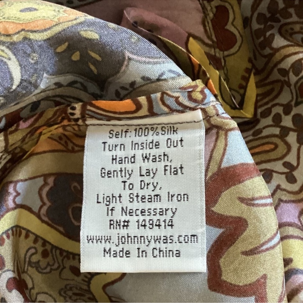 Johnny Was Sandalwood Tove Silk Kimono small NEW - Picture 10 of 14